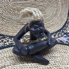 Carved Tribal Tiki Drummer