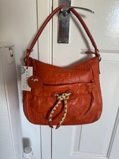Radley X Brie Harrison Floral Embossed Limited /Rare Bag BNWT Burnt Orange