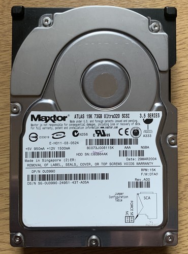 Maxtor 8c073j008115k atlas - maxtor, 15k