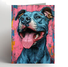 Staffordshire Bull Terrier birthday card Staffy Love greeting card pet dog Staff