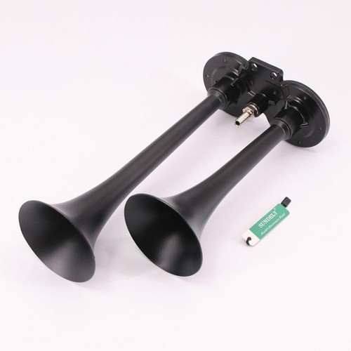 Black dual trumpet - black,
