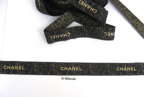 Chanel black gold patterned - gold,