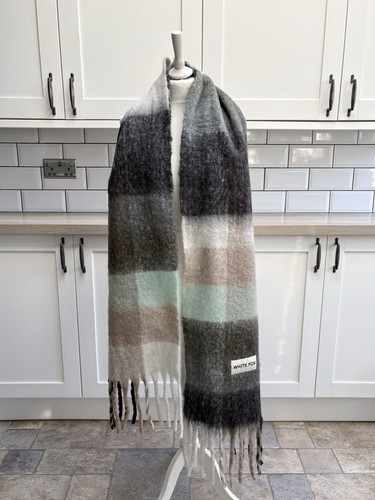 White fox checked - chunky, knit