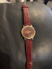 Philip Mercier Quartz Wrist Watch with Burgundy Leather Strap