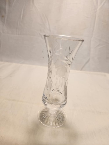 Old cut glass vase ornament - vase,,