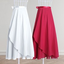 Tie Up Ballet Skirt Long Chiffon Dance Skirt Fairy Chiffon Long Ballet Dress
