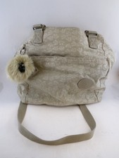 Women's KIPLING Grey Zip Up Handbag W/ Detachable Inner Small Bag Size M CG ZZ2