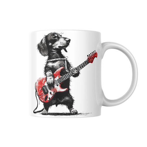 Guitar dachshund 11oz - guitar,