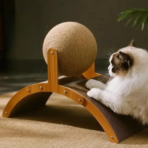Wooden cat scratching - 2-in-1,