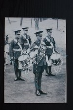 Military Photo Print Northamptonshire Regiment Drum Corps & Drum Major on Parade
