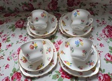 Vintage Set Of Four Bone China