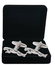MENS PREMIUM Jaguar 3D LUX Car Cufflinks Leaping Cat Race IN A CUFFLINK BOX UK