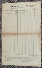 Original Railway Paperwork