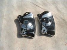 A PAIR OF TRIUMPH T140 ,T150.T160 ETC BRAKE CALIPER COVERS USED ORIGINAL
