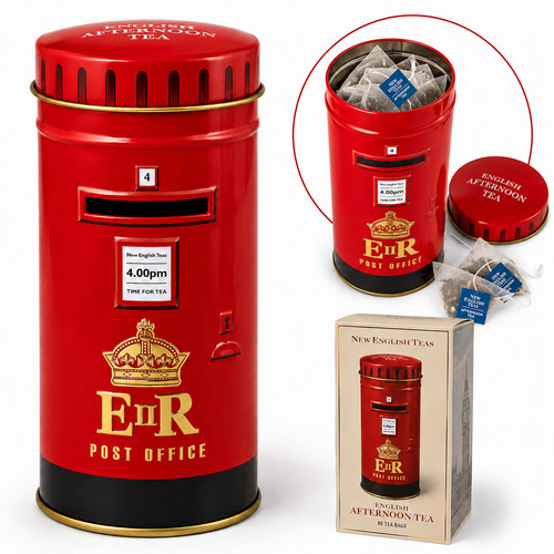Red british post - post, tin