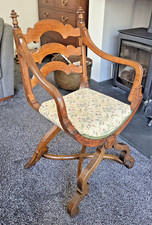 Rare Antique Gillows of Lancaster,  Oak  Arts and Crafts Ladder back  Chair