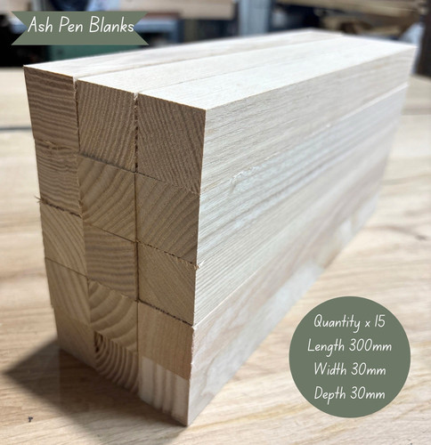 Planed ash pen blanks - blanks,