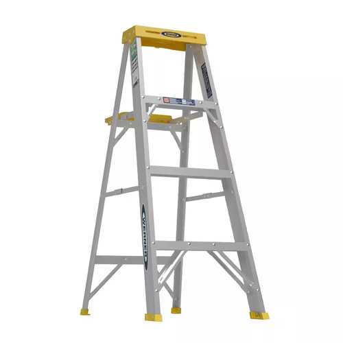 Aluminum step ladder 8 - aluminum, (8