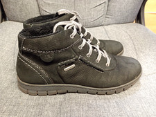 Josef Seibel waterproof warm lined black leather ankle boots size 5/38