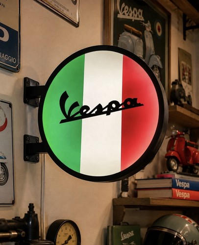 Vespa italian flag double - vespa,
