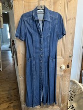 Marks & Spencer’s Long Lightweight Denim Dress Button Through Size 10