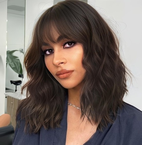 Women dark brown - dark, curly