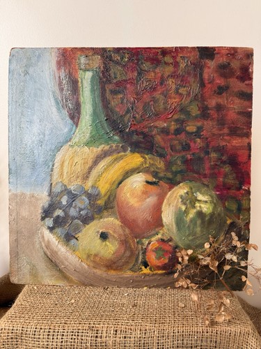 Antique french fruit oil - antique,