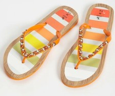 NEW Tu Size 5-6 Orange Beaded
