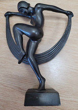 Stunningly beautiful antique 1920s bronze Art Deco dancing girl 24cm high 1.35kg