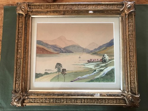 Atq watercolour signed - watercolour, t