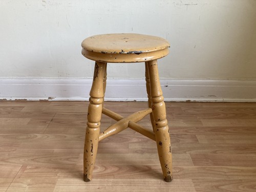 Antique rustic milking stool - antique,
