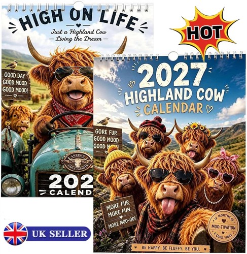 2027 funny highland cow wall - 2027,