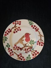 Emma Bridgewater side plate Hawthorn Berries with robin new seconds