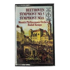 Beethoven Symphony No.5 & 8 Munich Philharmonic Rudolf Kempe Cassette Tape