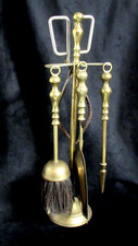 VINTAGE BRASS FIRE IRONS TOOLS
