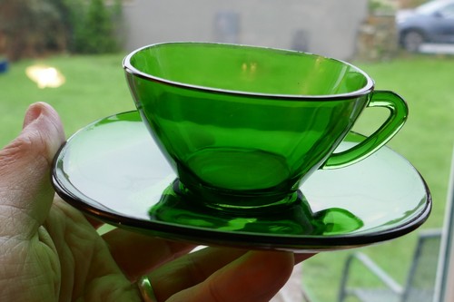 Vintage vereco green glass - vereco, cup