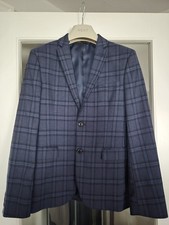 Next Boys Navy Check Suit