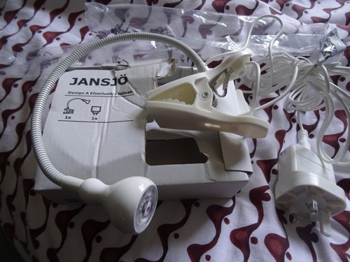 Ikea white lamp jansjo - white, led