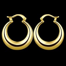 Circular Hoop Earrings For Women Round Earring 18K Rose Gold Filled Jewelry Gift