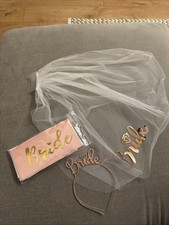 Bride To be Hen Party Accessories 4 Piece Set  Banner, Veil, Sash And Head Band