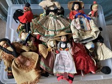 Collection Of Souvenier Dolls Foreign Dolls Various Styles And Sizes 8cm To 25cm