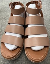 Fitflop Eloise Ankle-strap Espadrille Wedges - Beige Leather - Size 5 