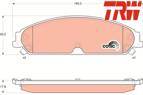 Front brake pad - set,