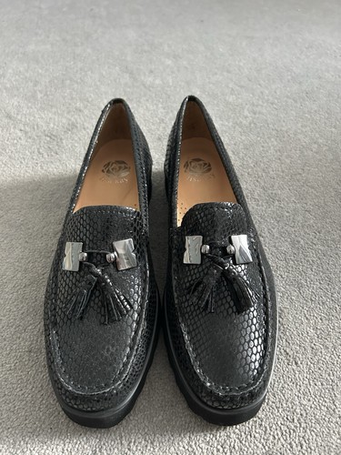 Lisa kay black leather loafers - lisa,