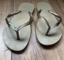 Ladies Havaianas ALPARGATAS, Rose Gold, Size 4, Pre-Owned, Good Condition