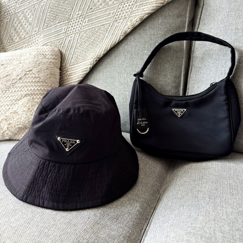 Prada black nylon - nylon, bucket