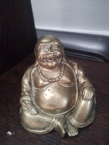 Brass laughing buddha india - brass,