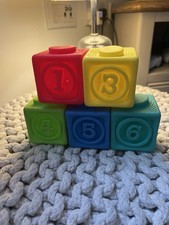 Soft Silicone Number Blocks Sensory Educational Stacking Blocks