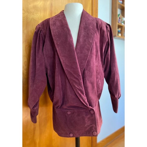 Vtg 80s suede raspberry - vtg,
