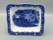 George Jones & Sons Abbey Blue and White Vintage Shredded Wheat Dish.